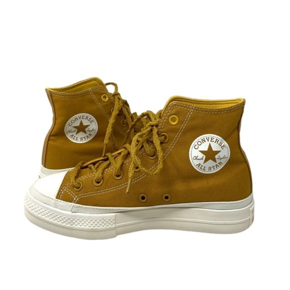 Converse Ctas Lift Platform Sneakers Women's High Top Burnt Honey Casual A04363F - Picture 5 of 10